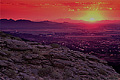 This time I was looking directly into the sunset. I used a graduated neutral density filter to try to reduce the light level of the sky to more closely match the level of the rocks in order for the film to be able to capture the scene. Phoenix, AZ. 'Nikon F100 35mm SLR' (Click for larger view)