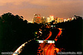 Night view from Cabrillo bridge at Balboa Park. San Diego, CA 'Nikon F100 35mm SLR' (Click for larger view)