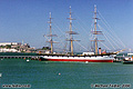 This shot was taken looking north from Ghirardelli Square toward Alcatraz Island. San Francisco, CA 'Nikon F100 35mm SLR' (Click for larger view)