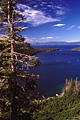 This is an overlook of Emerald Bay on the southwest corner of Lake Tahoe. Lake Tahoe, CA 'Nikon F100 35mm SLR' (Click for larger view)