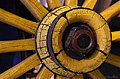 Close-up of a wagon wheel. Coloma, CA. 'Nikon F100 35mm SLR' (Click for larger view)