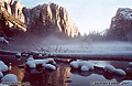 A little wider view of the same tree trunk as shown in the previous image reveals a view of El Capitan. 'Minolta X-700 35mm SLR' (Click for larger view)